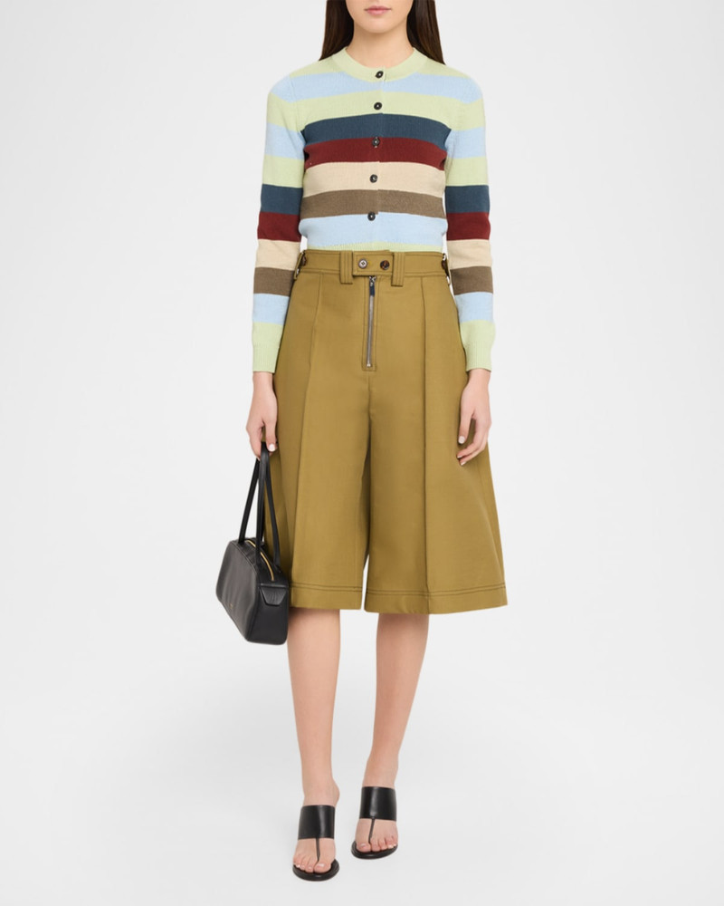 CHRISTOPHER JOHN ROGERS Cotton Twill Wide-Leg Culottes outlook