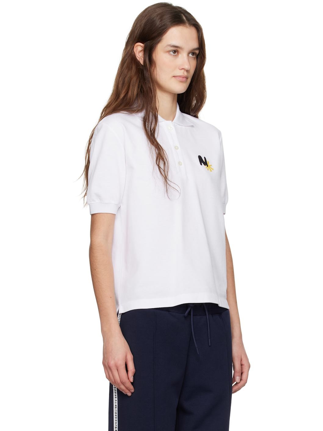 White Logo Patch Polo - 2