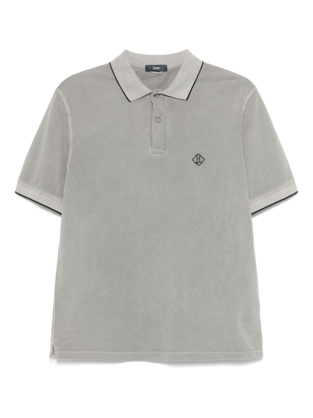 logo-embroidered polo shirt - 1