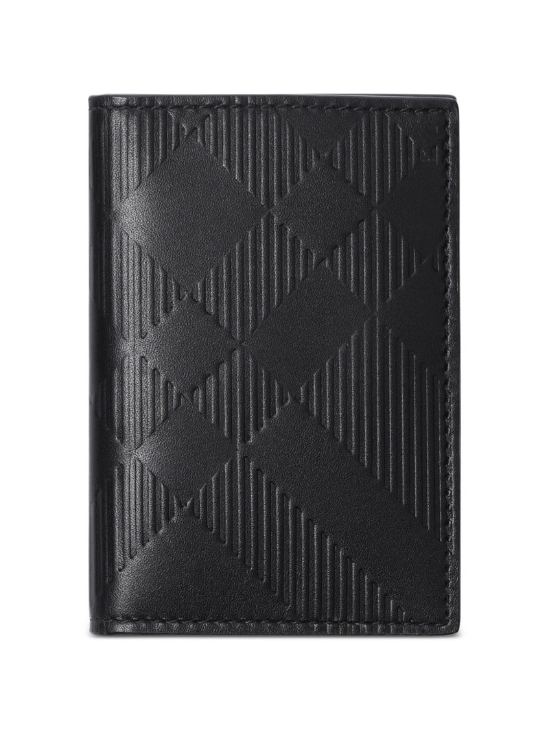 embossed-Check folding card case 1
