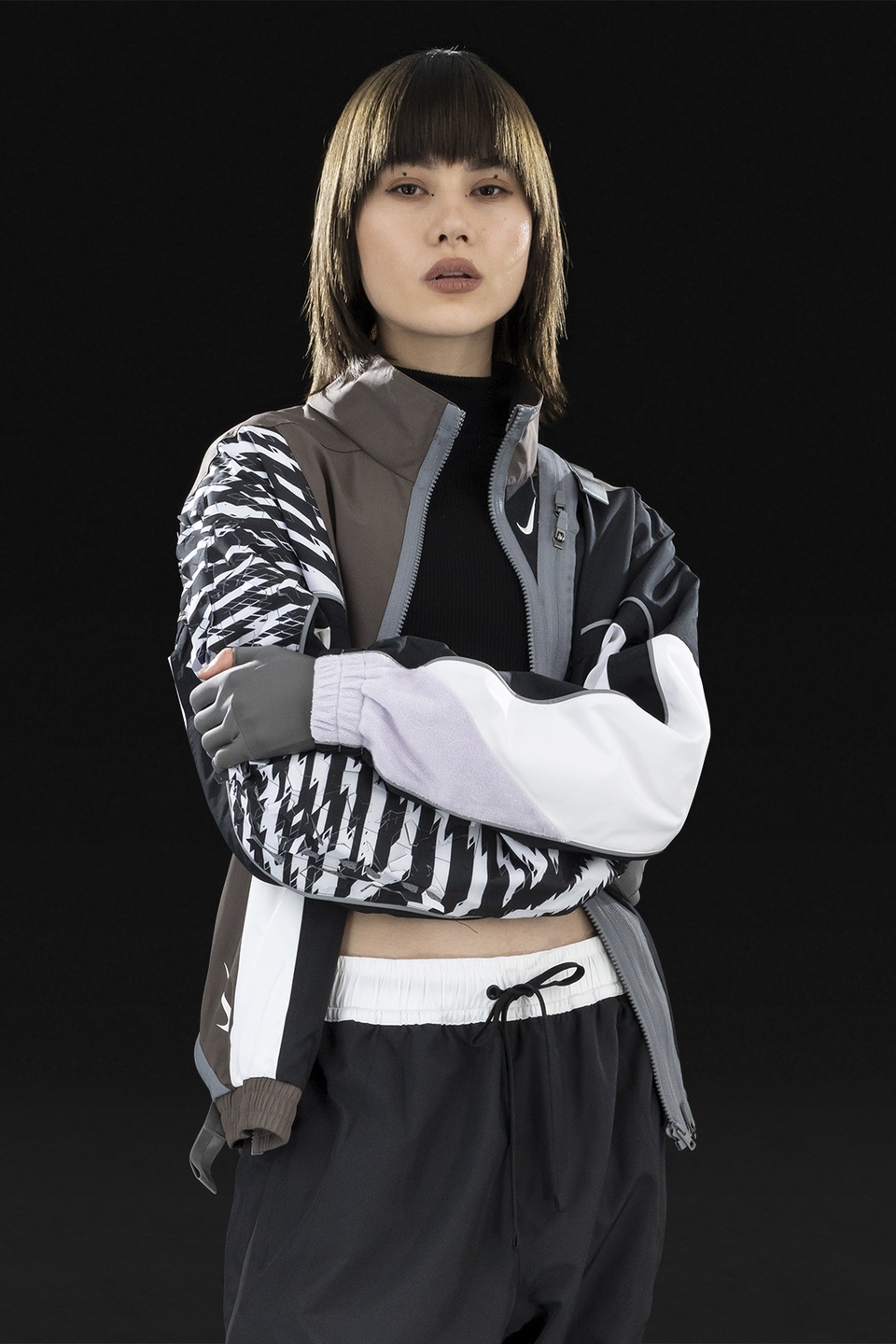 GGG-J2-100 Nike® Acronym® Track Jacket Woven White/Multi - 1