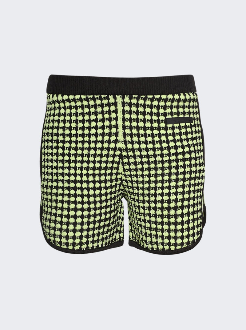 X Wales Bonner Crochet Shorts Yellow And Night Brown 1