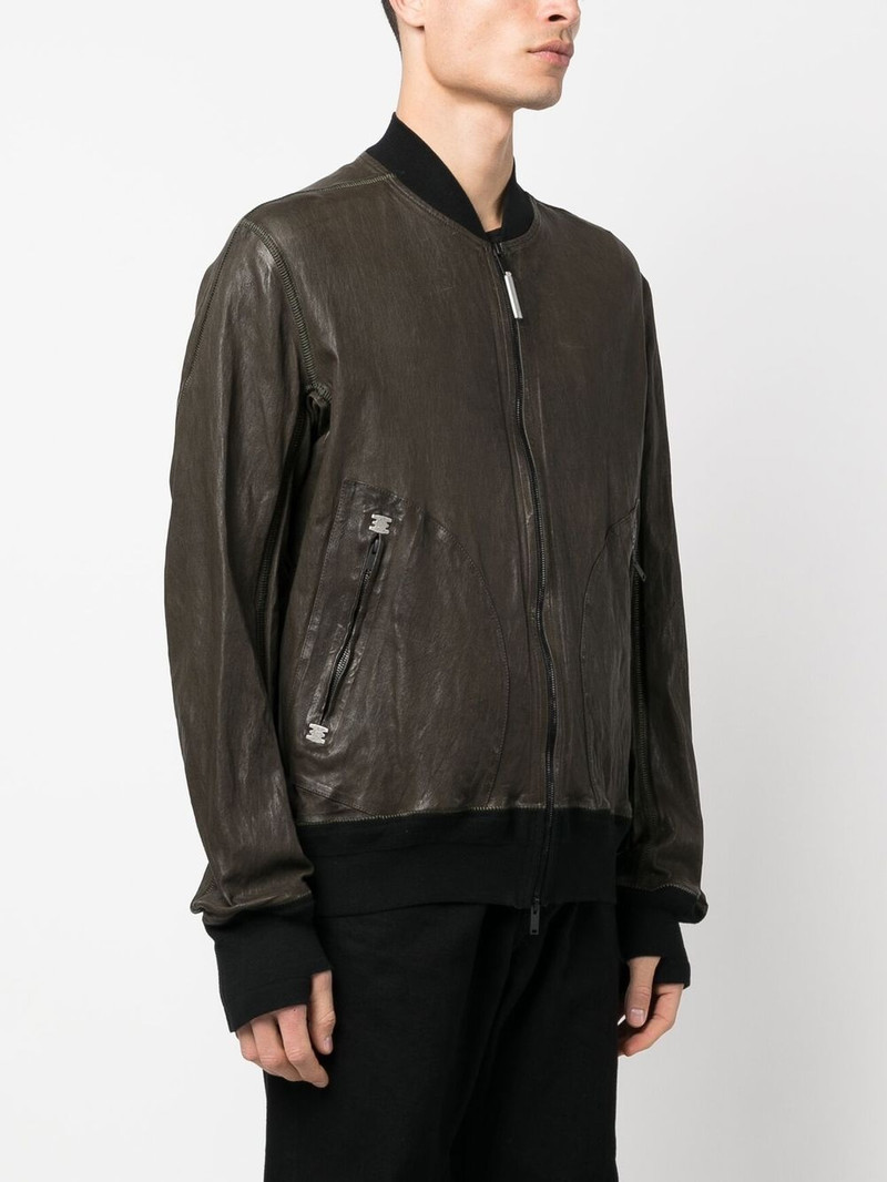 zip-detail 가죽 재킷 4