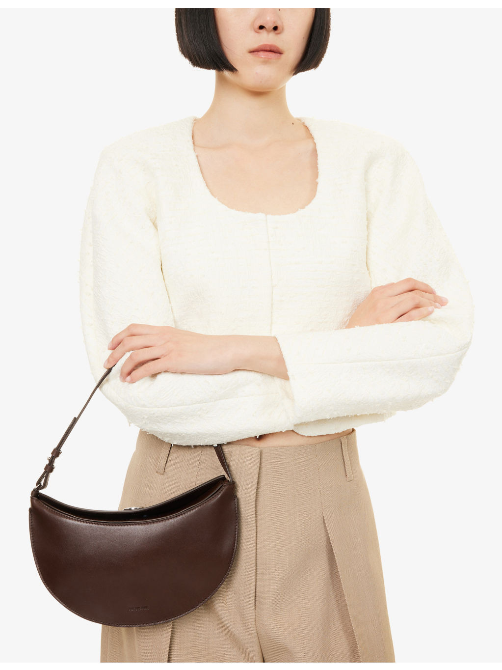 Le Petit Ovalo Leather Shoulder Bag - 3