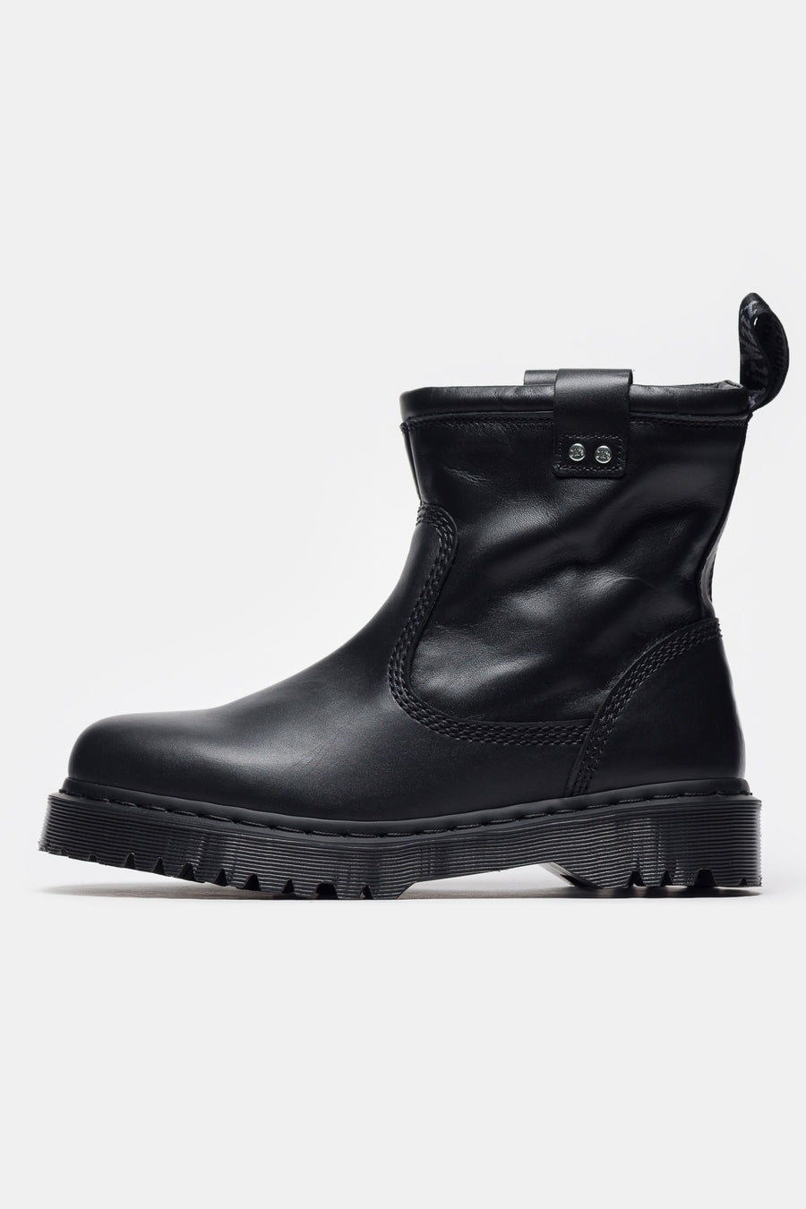 Anistone Lo Leather Biker Boot in  Black/Wanama - 1