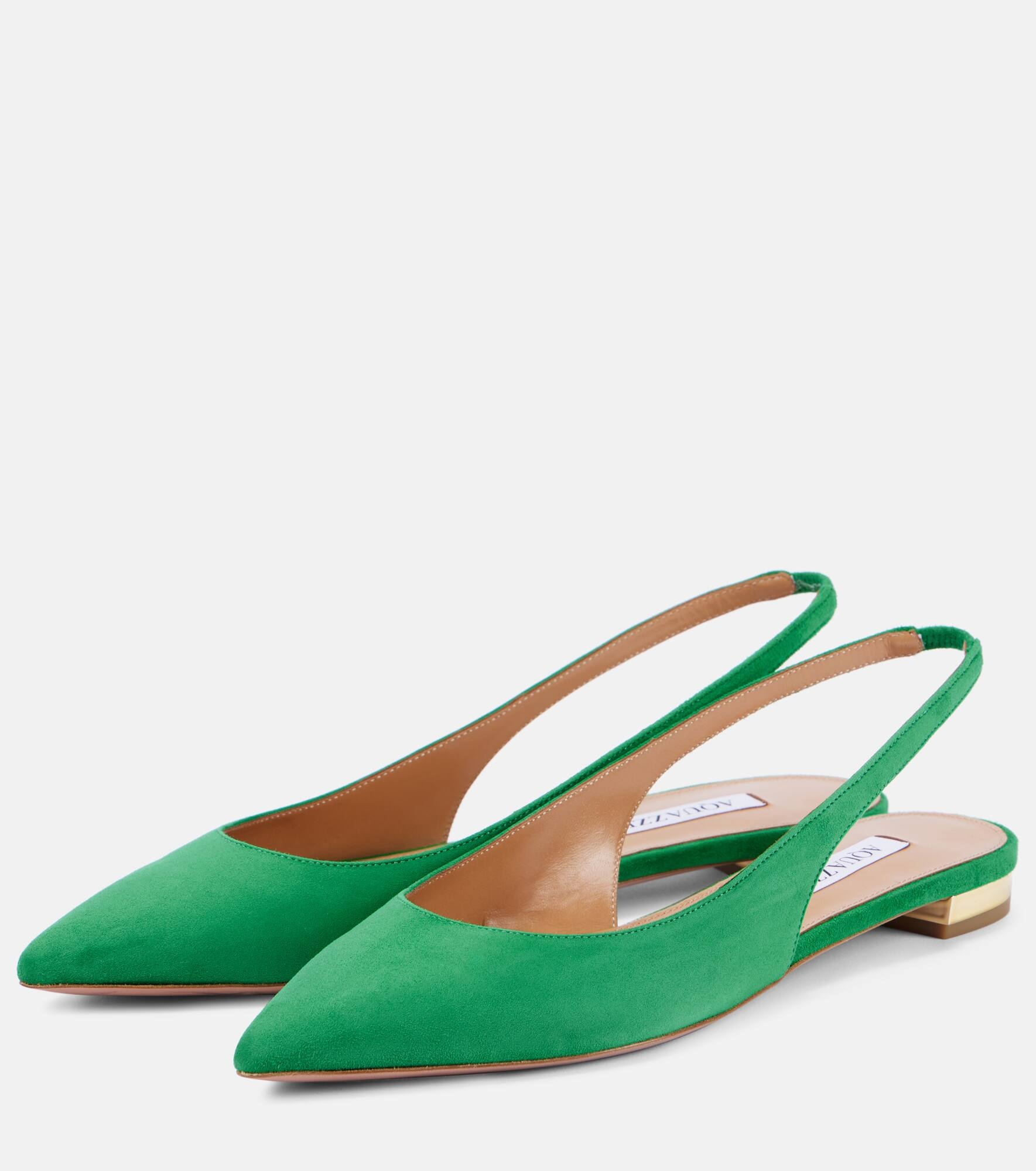 Purist suede slingback flats - 5