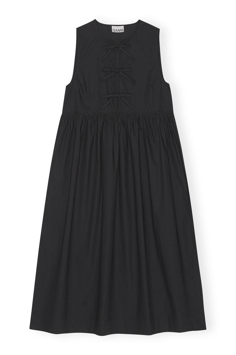 COTTON POPLIN MIDI DRESS - 1