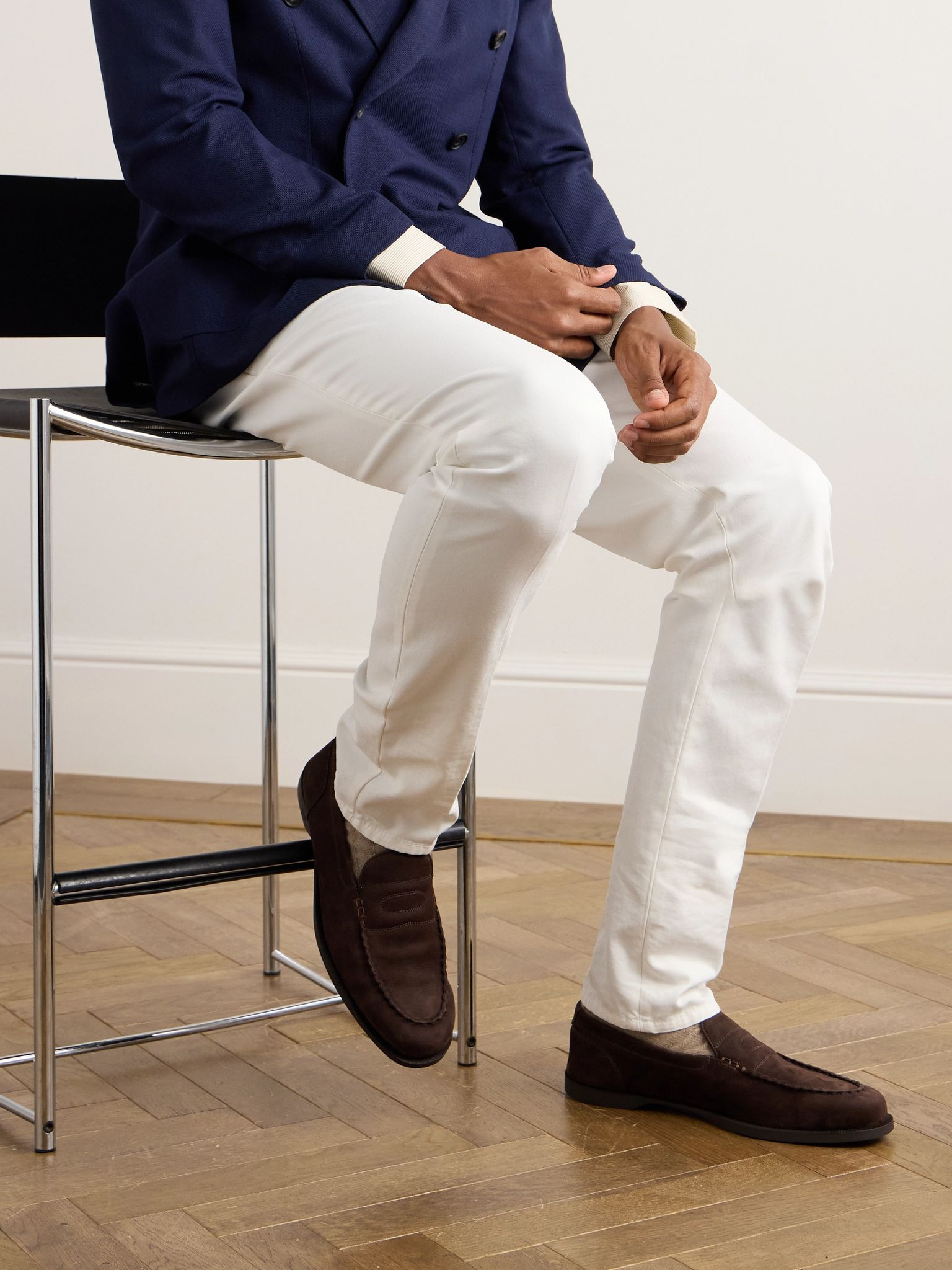 Pace Full-Grain Nubuck Loafers Brown - 2