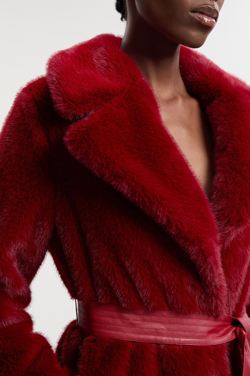 Faux Fur Longline Coat 3