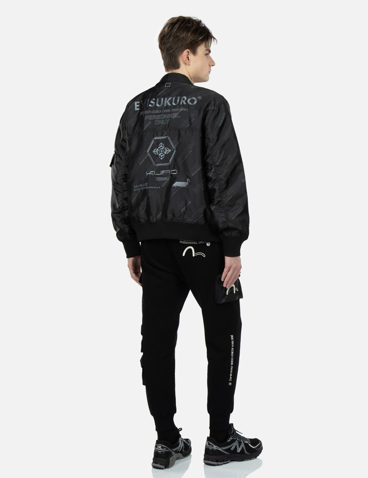 Allover Logo Print Bomber Jacket - 3