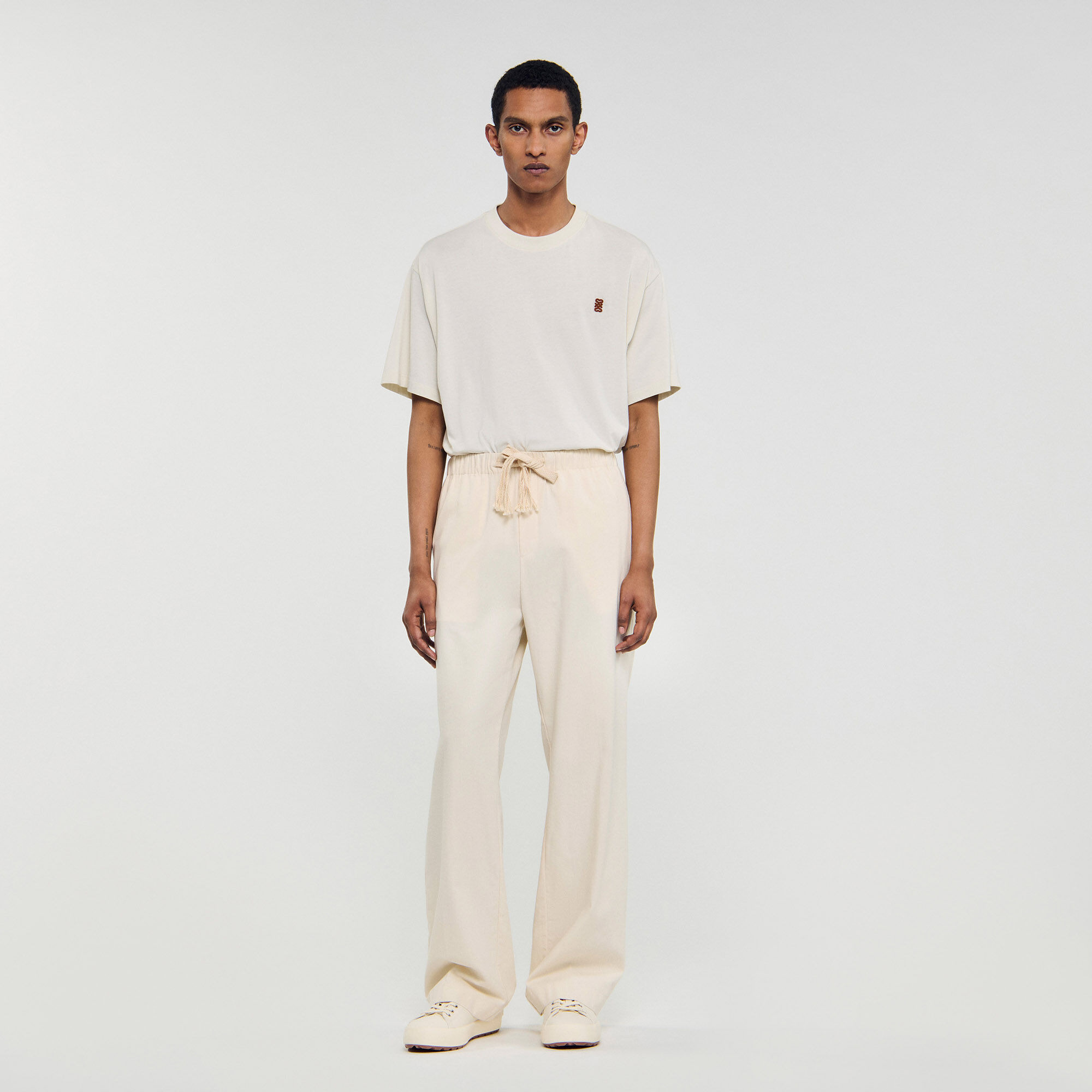 WIDE-LEG ELASTICATED COTTON TROUSERS - 2
