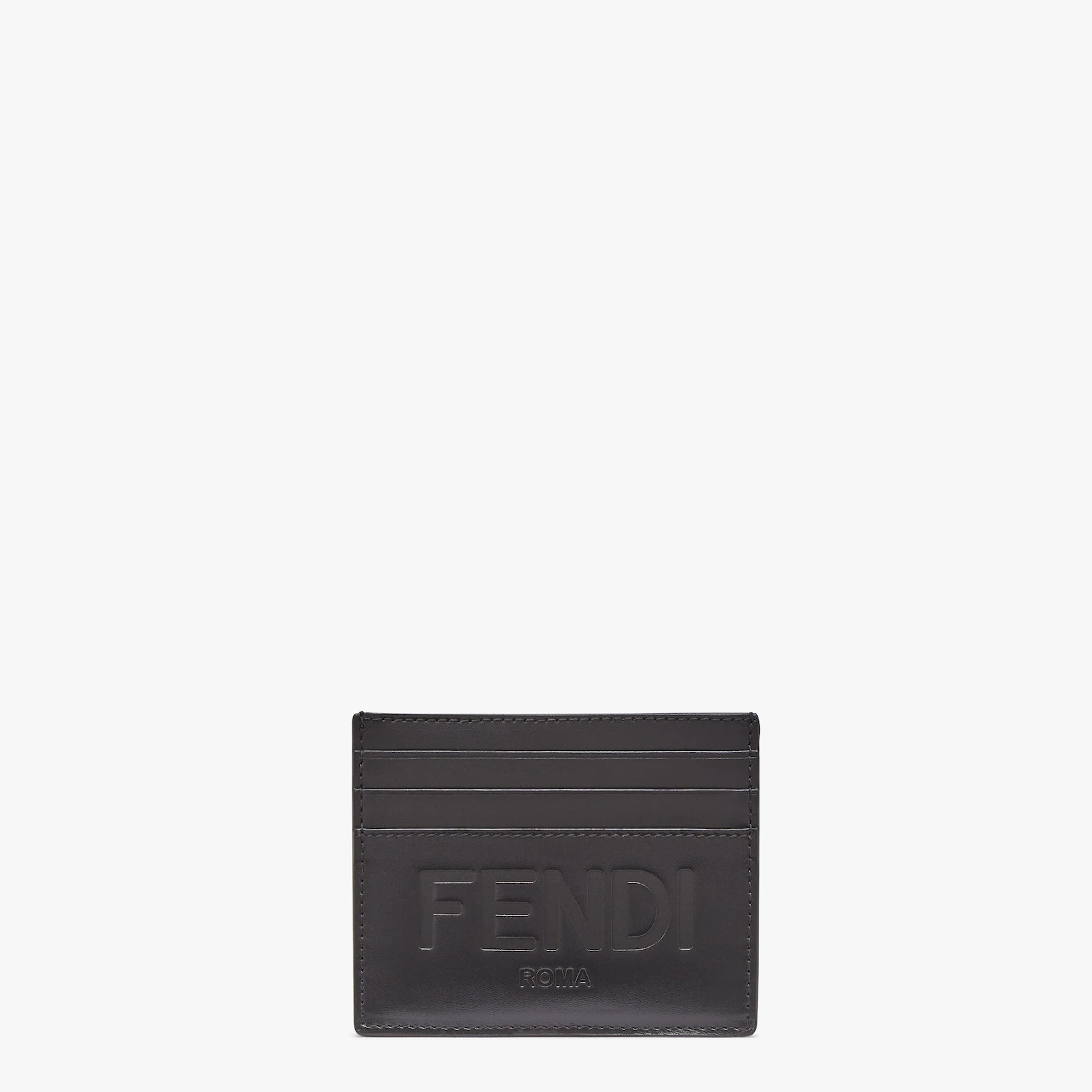 Black leather card holder - 1