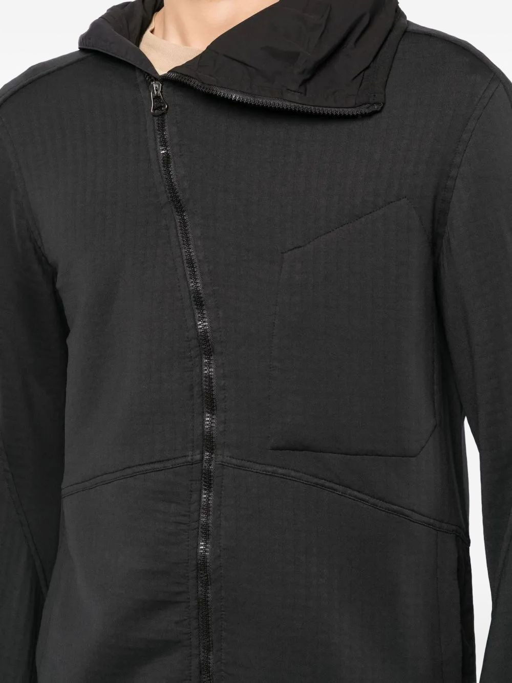 asymmetric zip-fastening jacket - 5