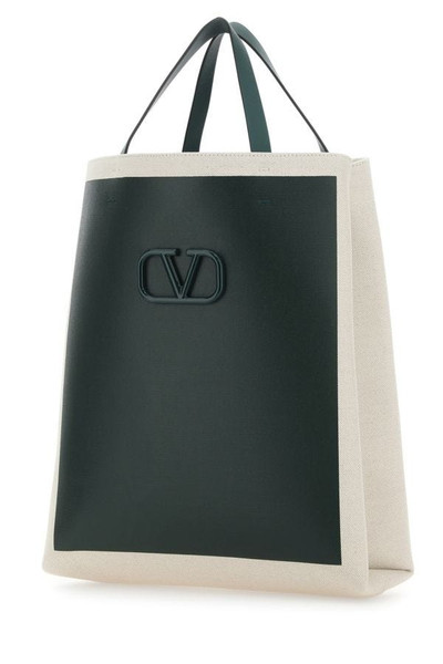 Valentino Two-tone canvas VLogo Signature shopping bag outlook