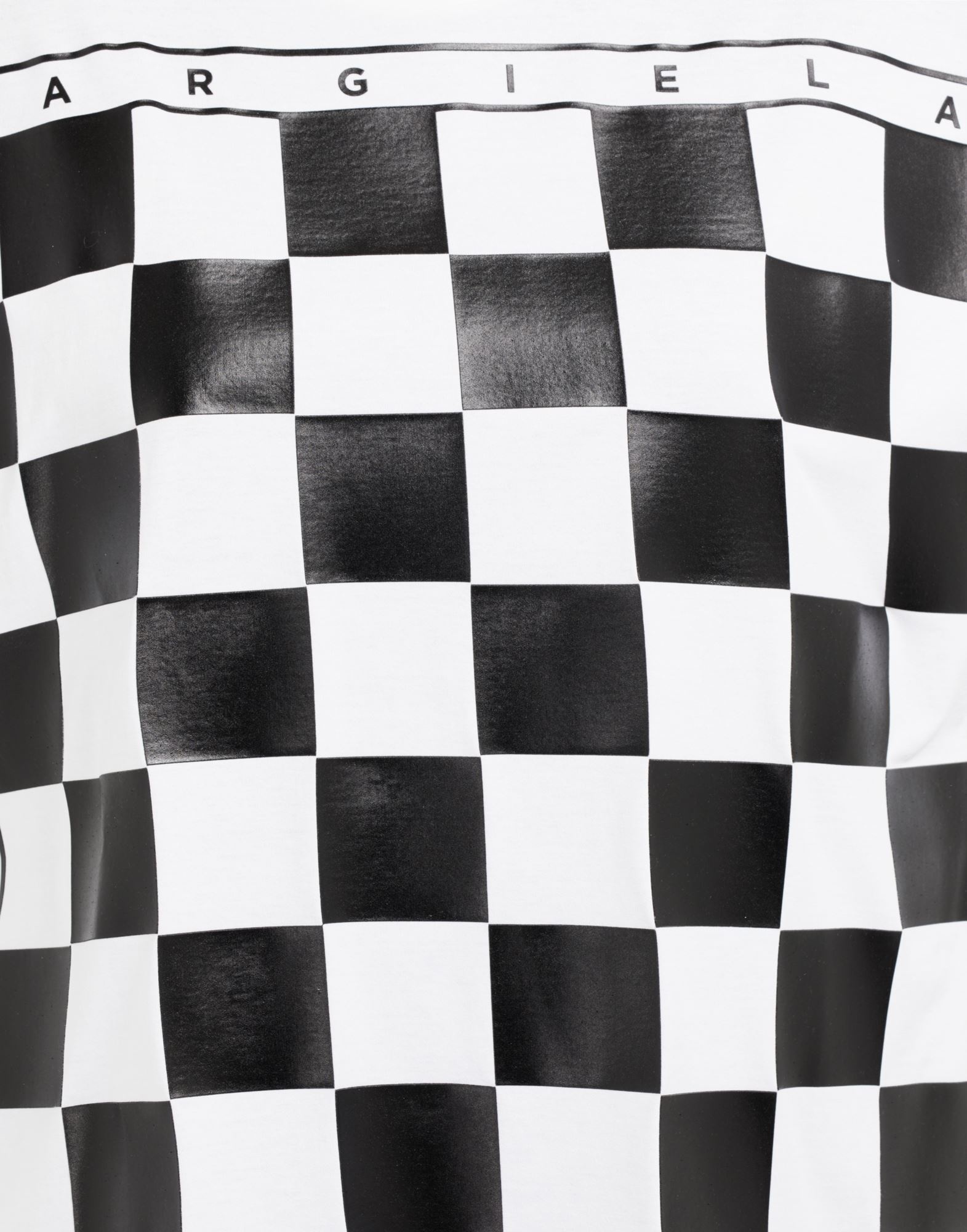 Chess board print oversized T-shirt - 6