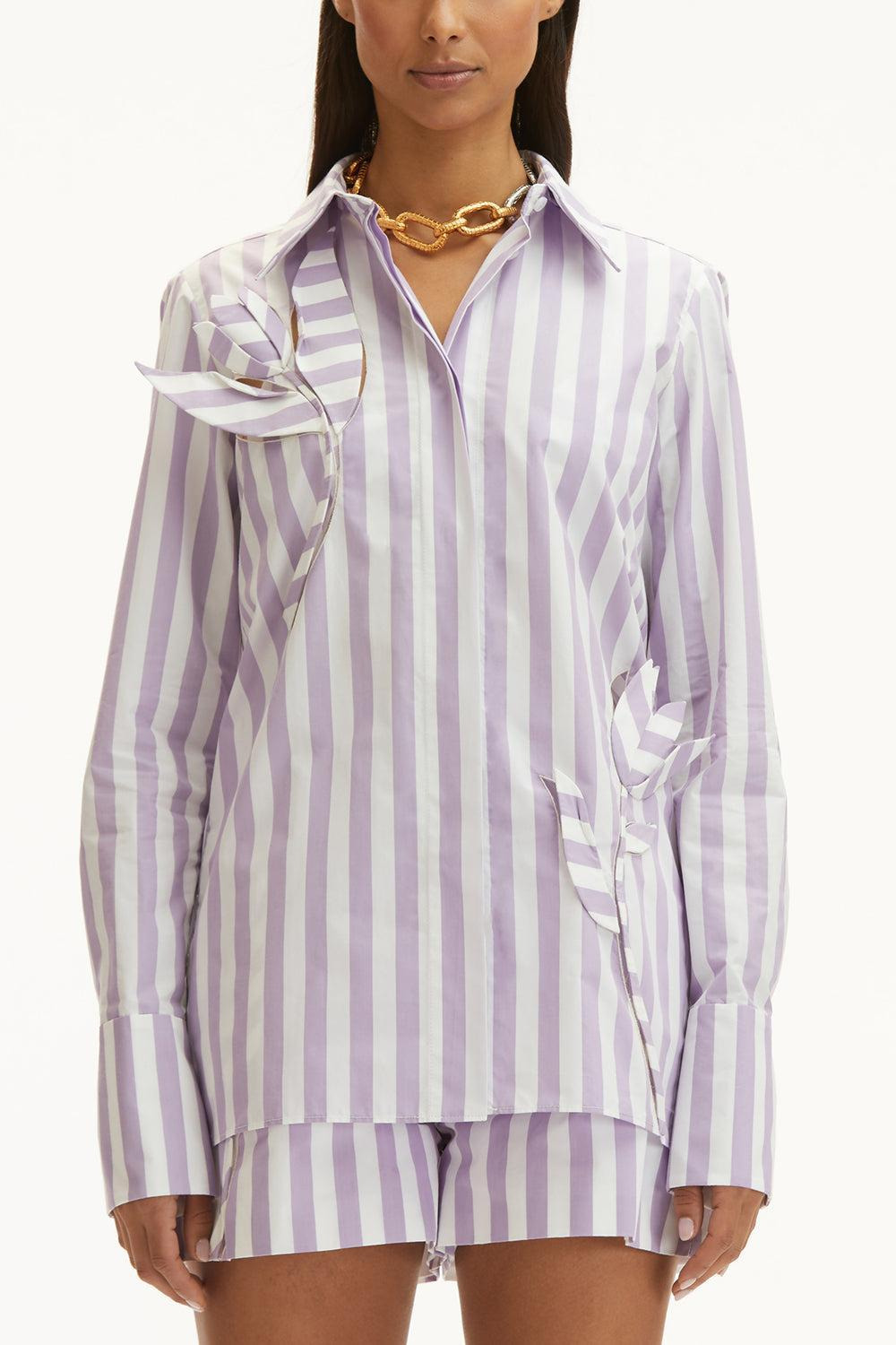 Striped Cut Out Short - 3