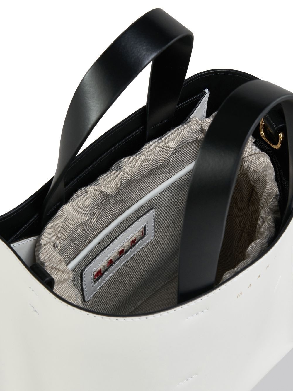 two-tone leather tote bag - 4