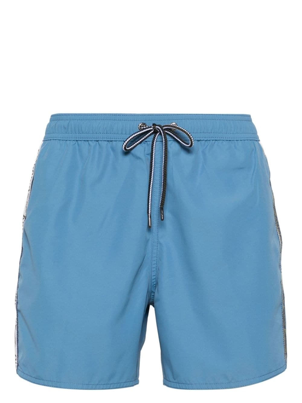 logo-trim swim shorts - 1