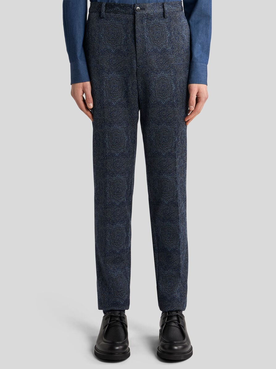 JERSEY JACQUARD TROUSERS - 2