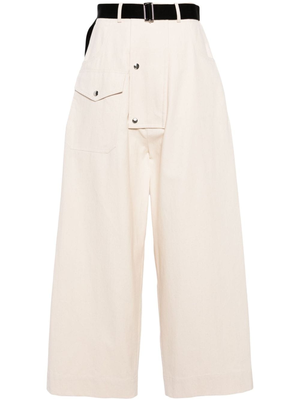 high-waist wide-leg trousers - 1