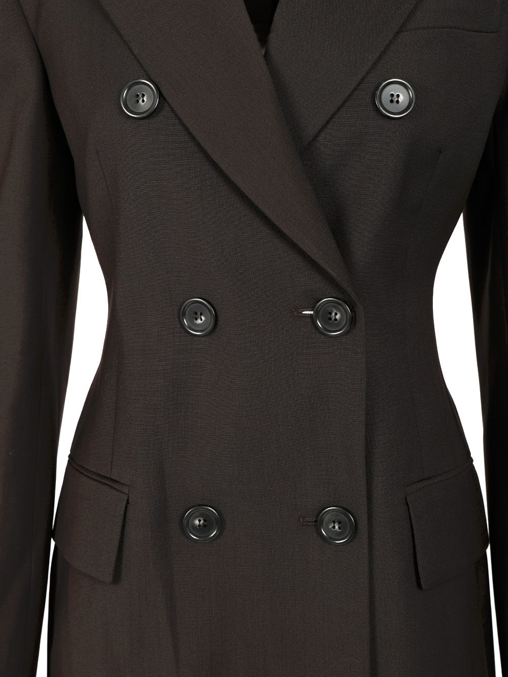 Double-Breasted Tailored Blazer Jackets Brown - 5