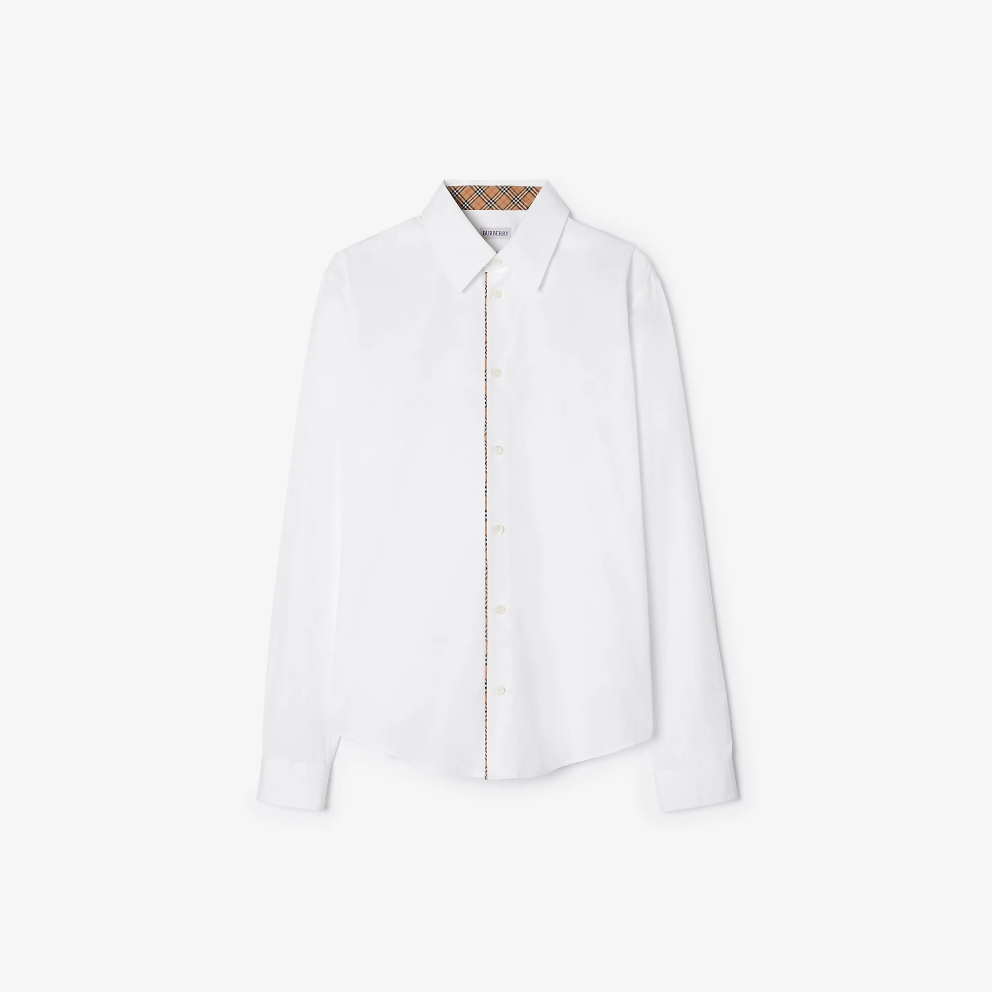 Check Piping Cotton Poplin Shirt - 1