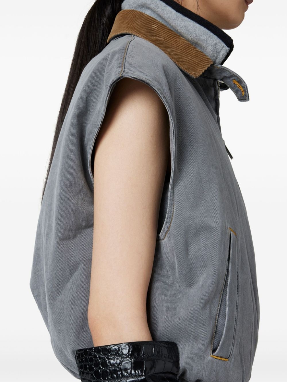 chambray vest - 6