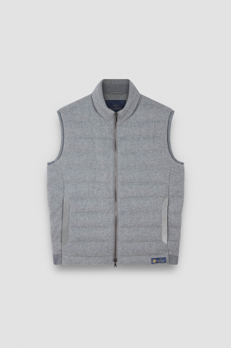 PADDED GILET IN WOOL AND CASHMERE 1