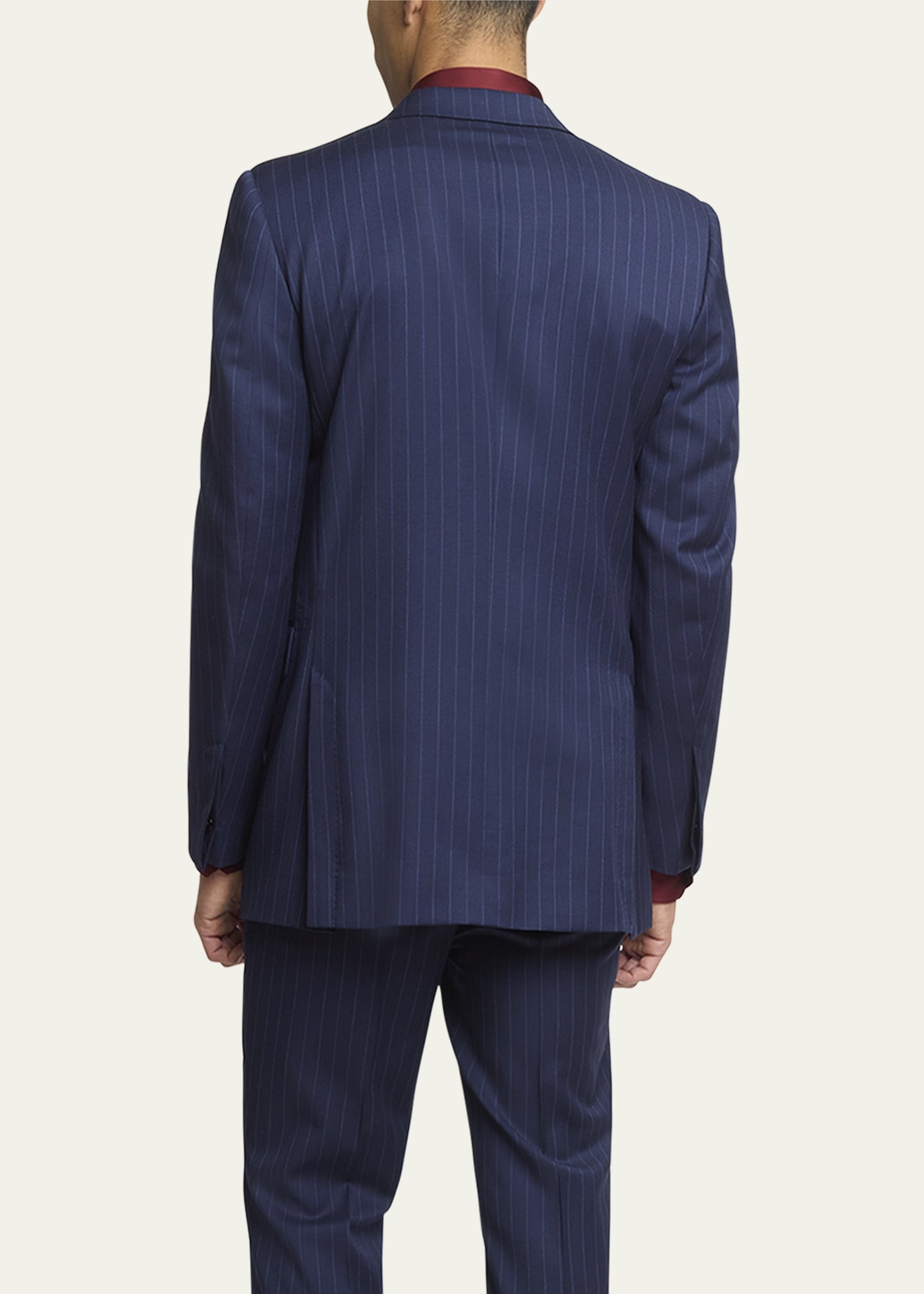 Men's Bold Stripe Wool Sport Coat - 3