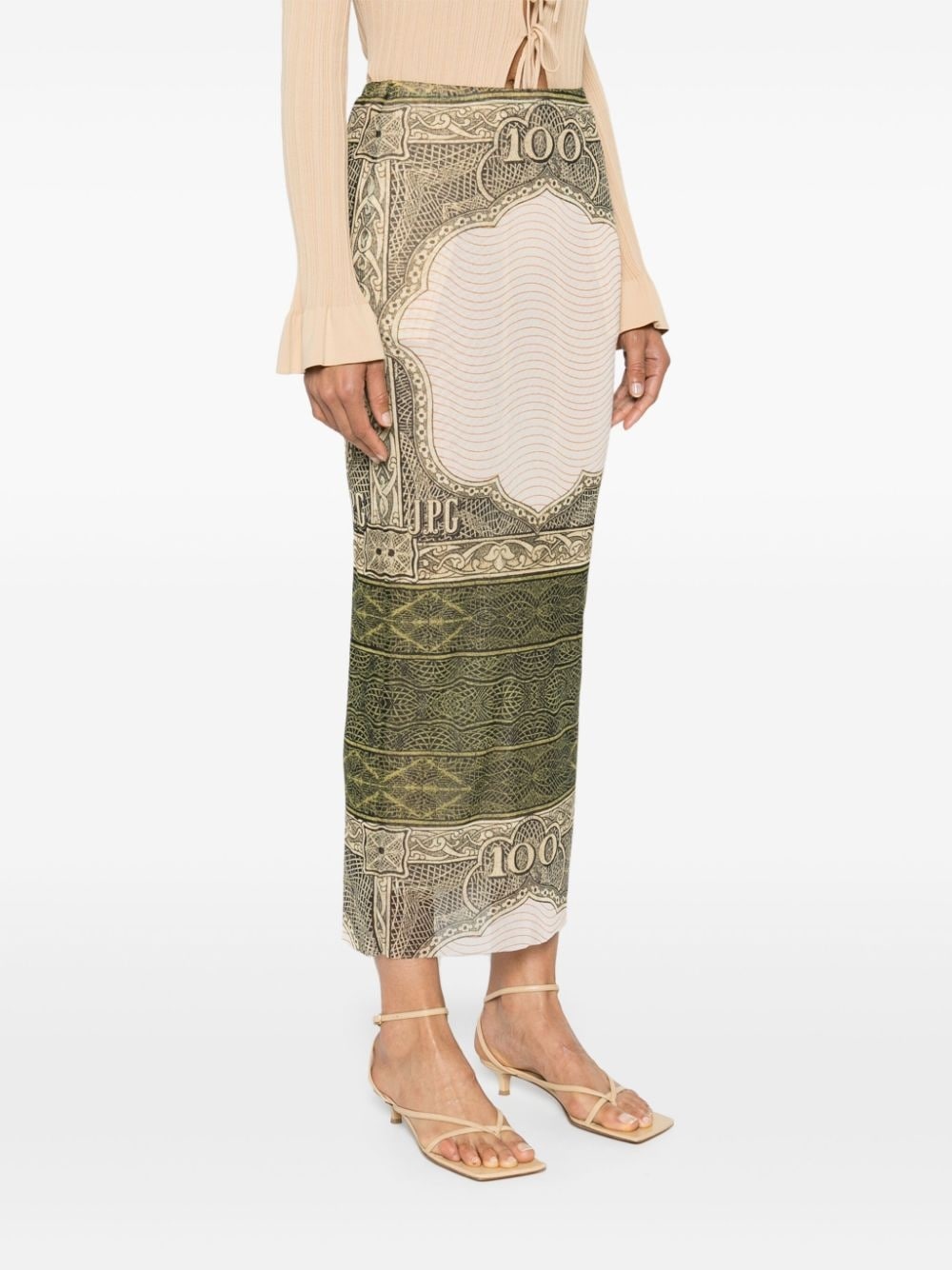 graphic-print midi skirt - 3