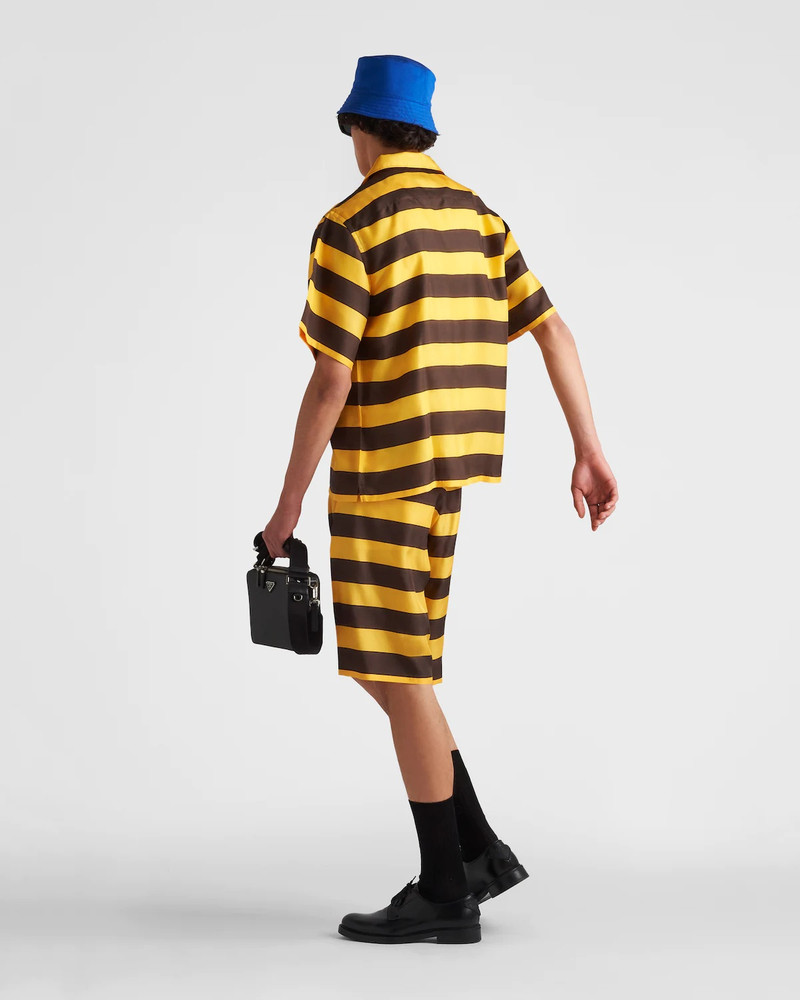 Printed silk Bermuda shorts 5