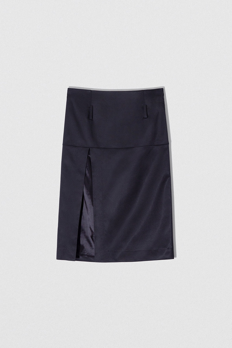 COSIMA SKIRT BLACK RIB 1