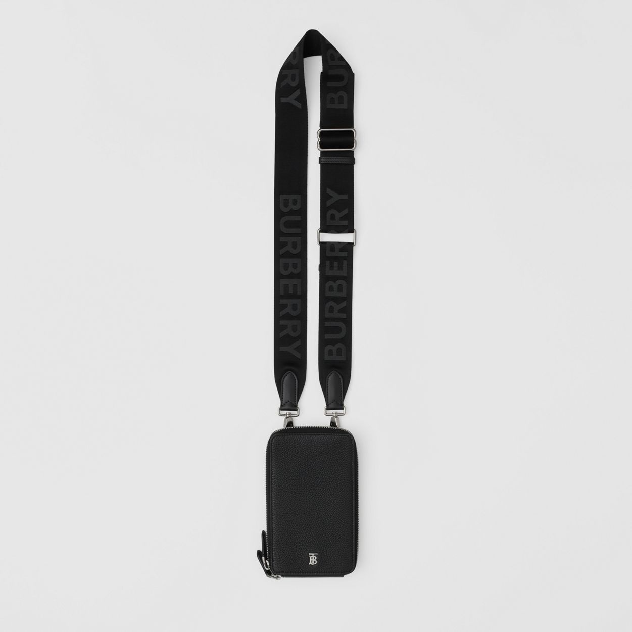 Grainy Leather Phone Case with Detachable Strap - 1