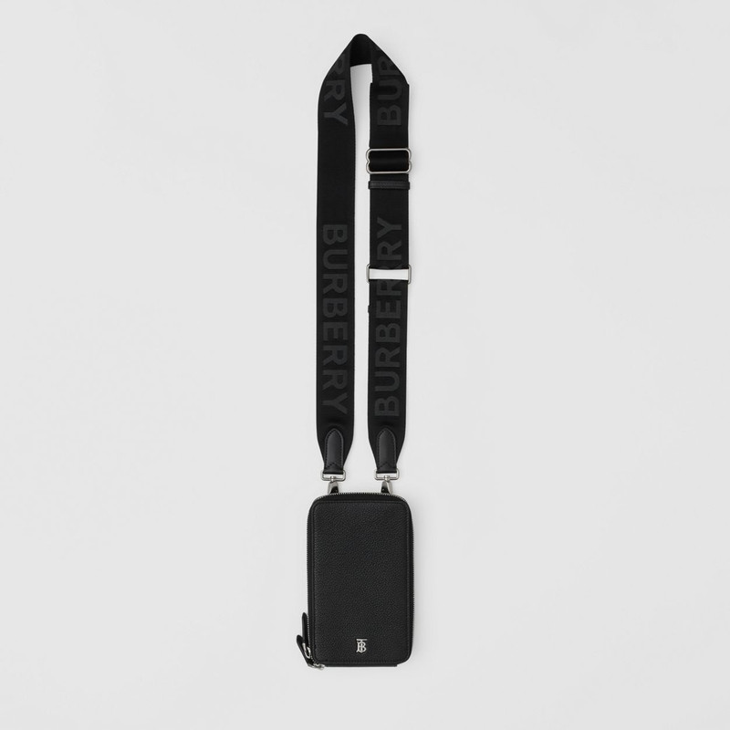 Grainy Leather Phone Case with Detachable Strap 1