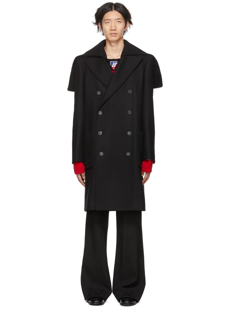 Black Wool Pea Coat 1