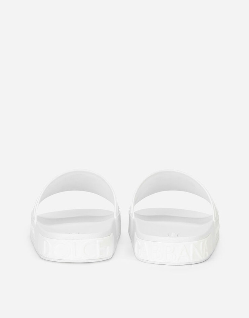 Dolce & Gabbana Rubber beachwear sliders with D&G logo outlook