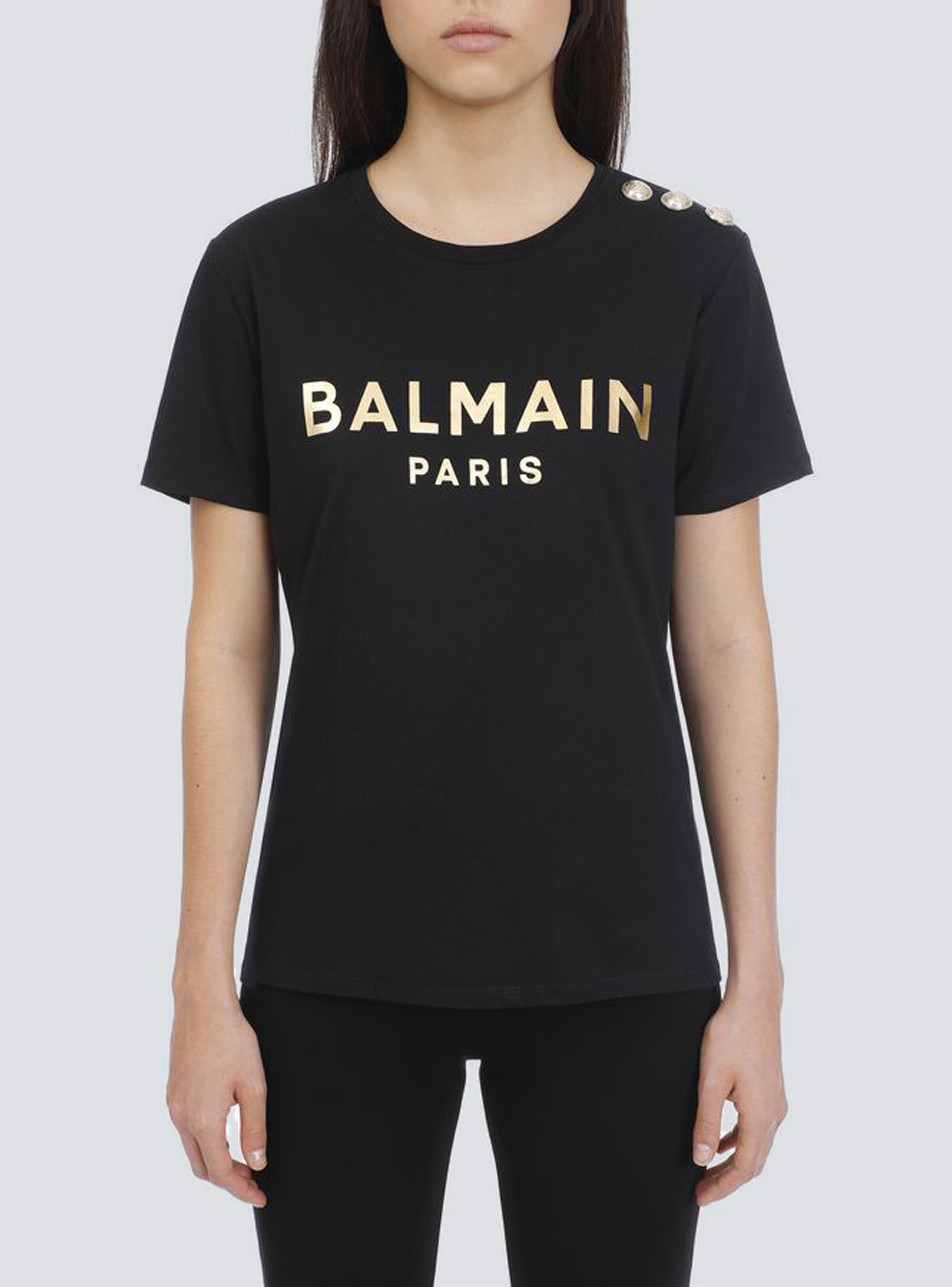 Balmain Cotton T-shirt with Balmain logo print | REVERSIBLE