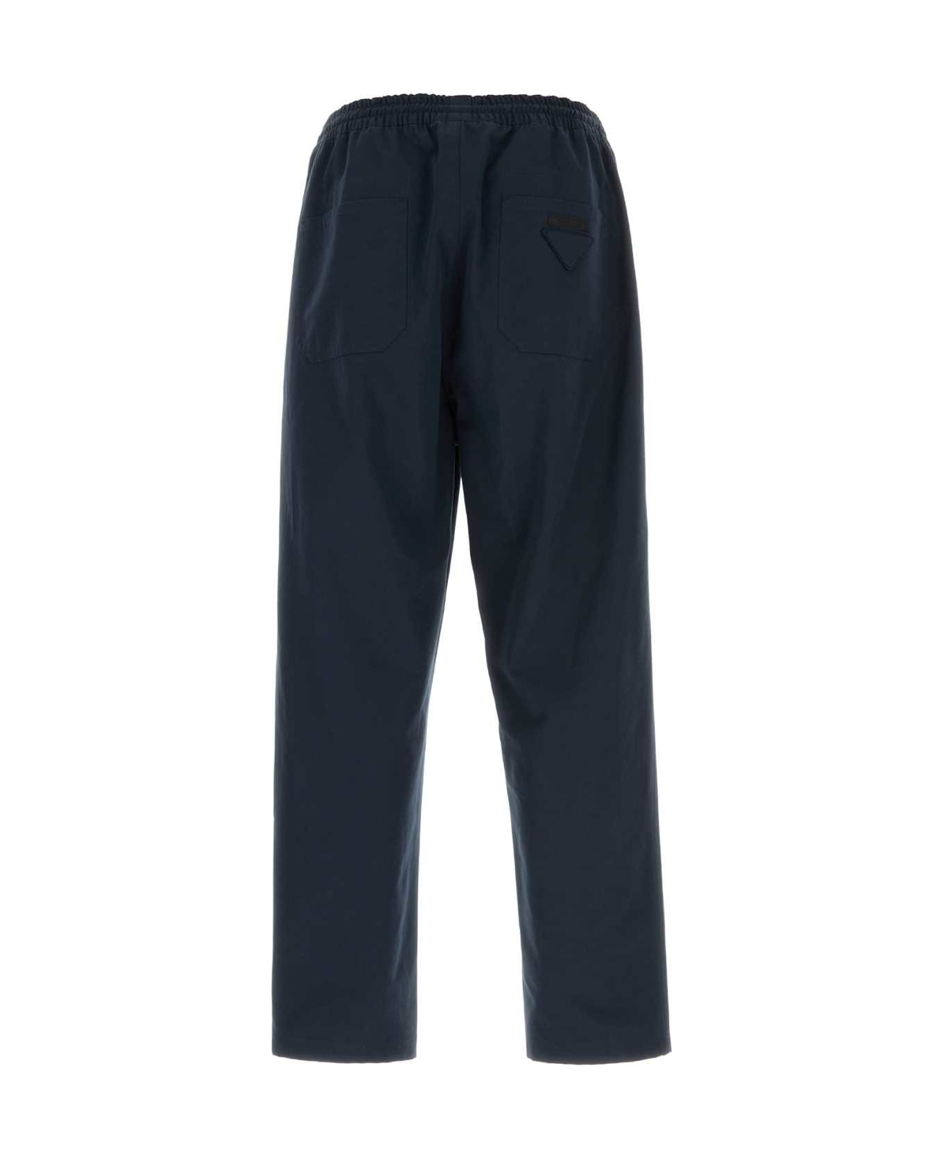 Navy Blue Cotton Pant - 2