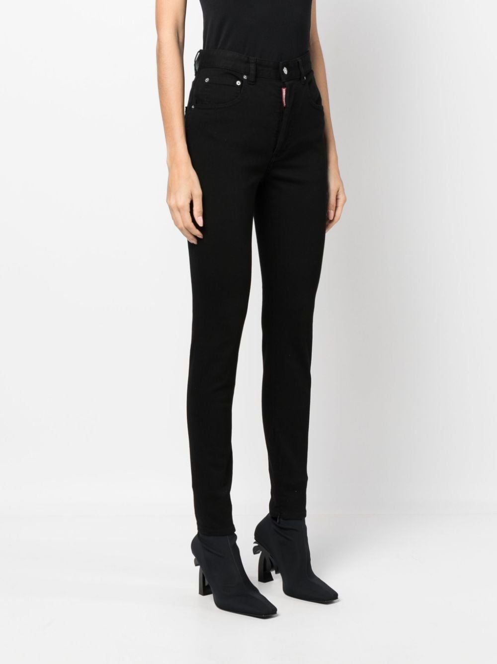 high-waist slim-cut jeans - 3