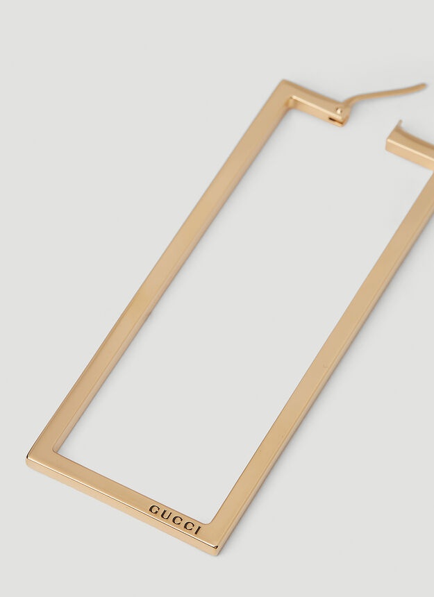 Mono Rectangle Earring in Gold - 4