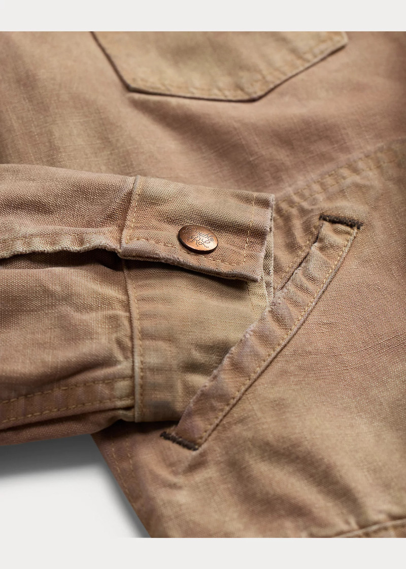 Distressed Canvas Trucker Jacket 4