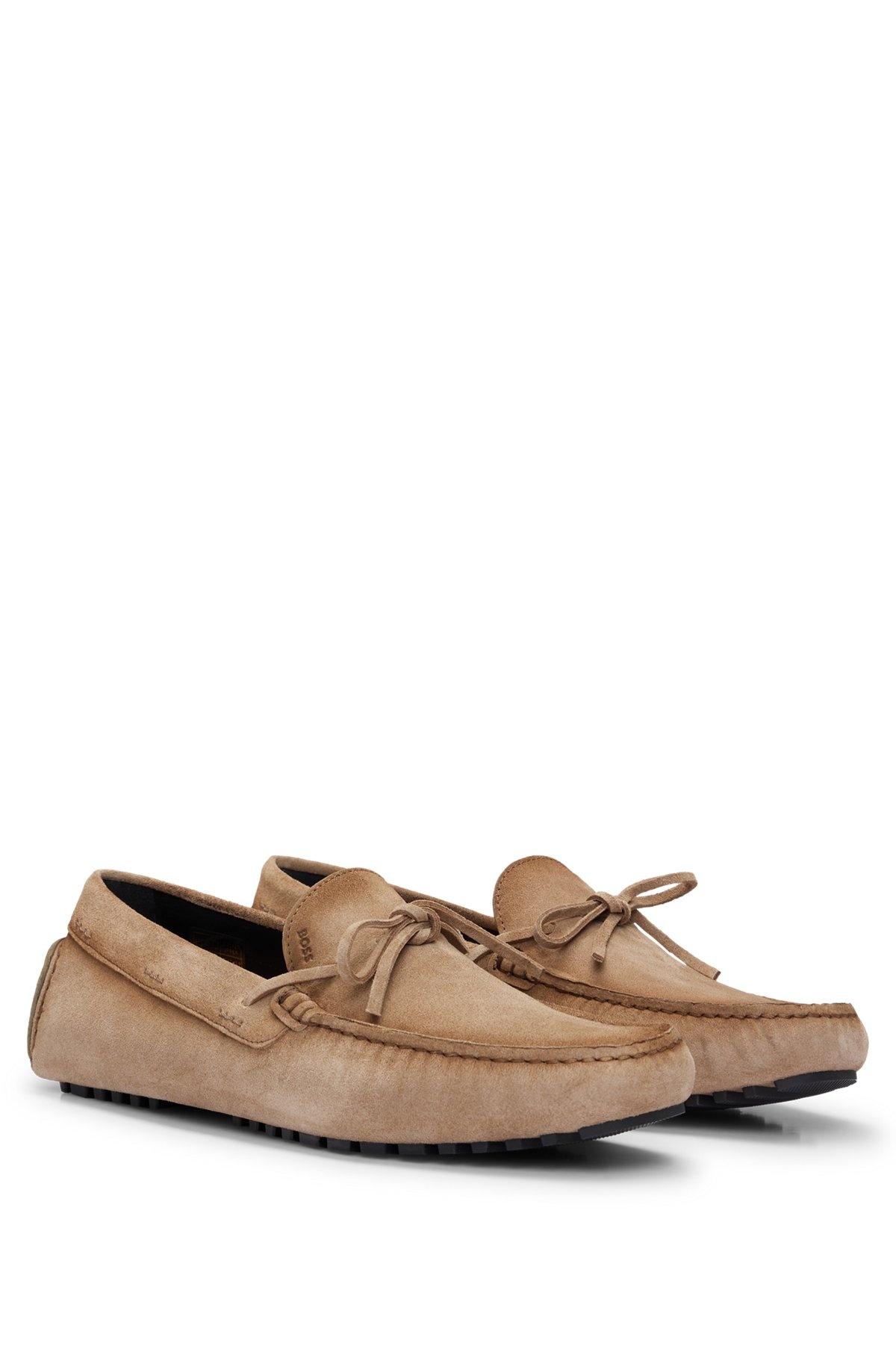SUEDE MOCCASINS WITH BUCKLED UPPER STRAP - 2