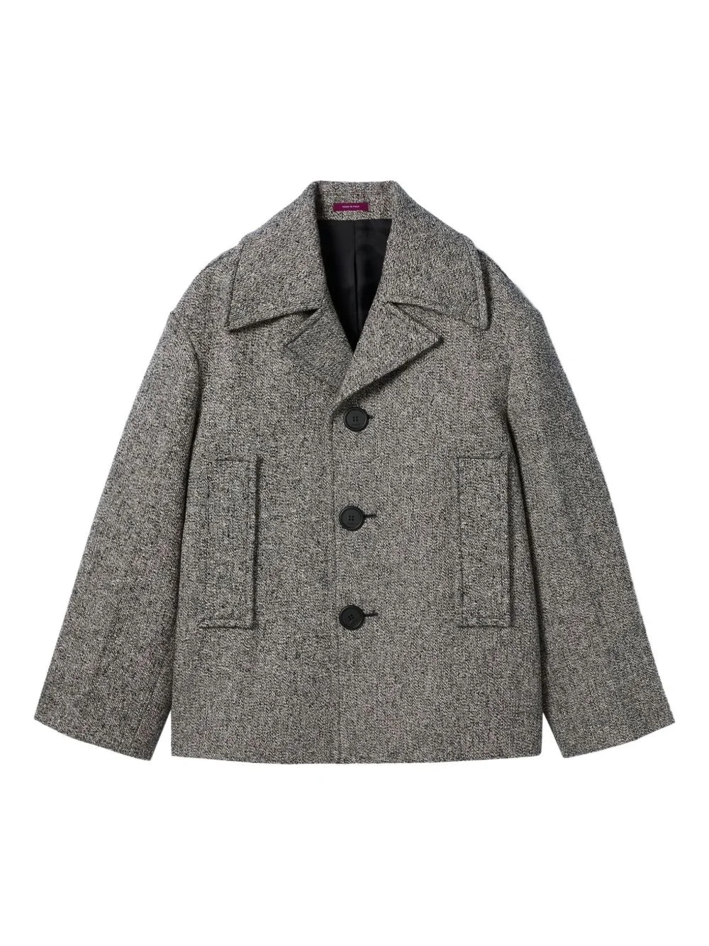 button single-breasted caban coat - 1