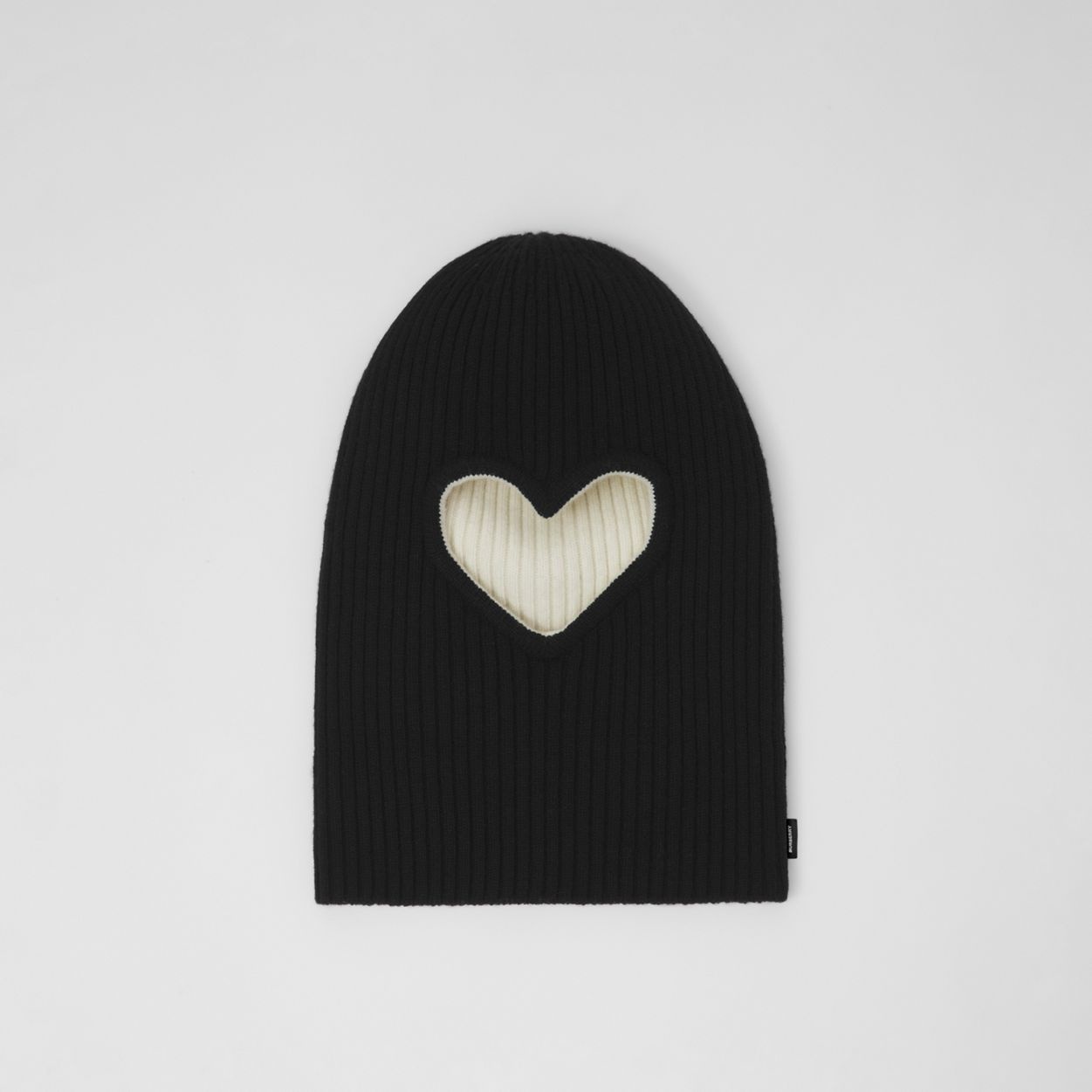 Reversible Cut-out Detail Rib Knit Wool Beanie - 1