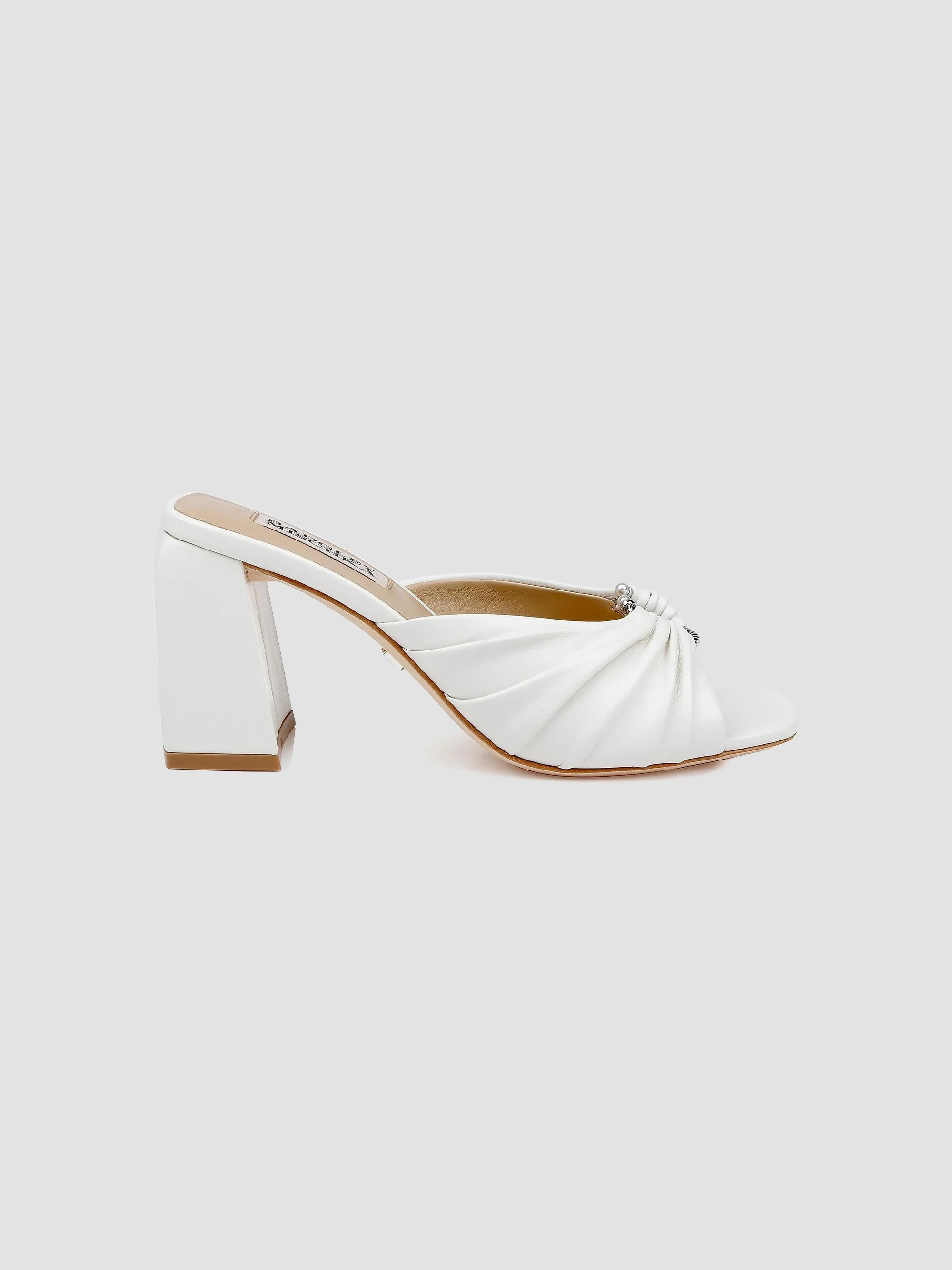 Women's Vayla 75MM Leopard-Print Sandals - White Leather - 1