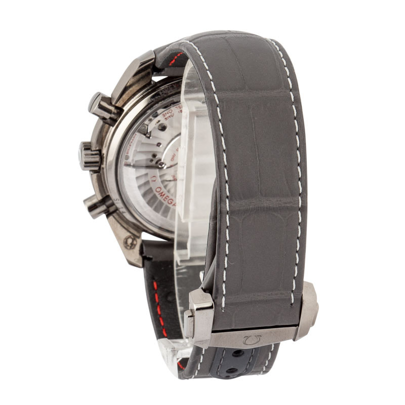 Omega Speedmaster Grey Ceramic on Leather Strap - 3