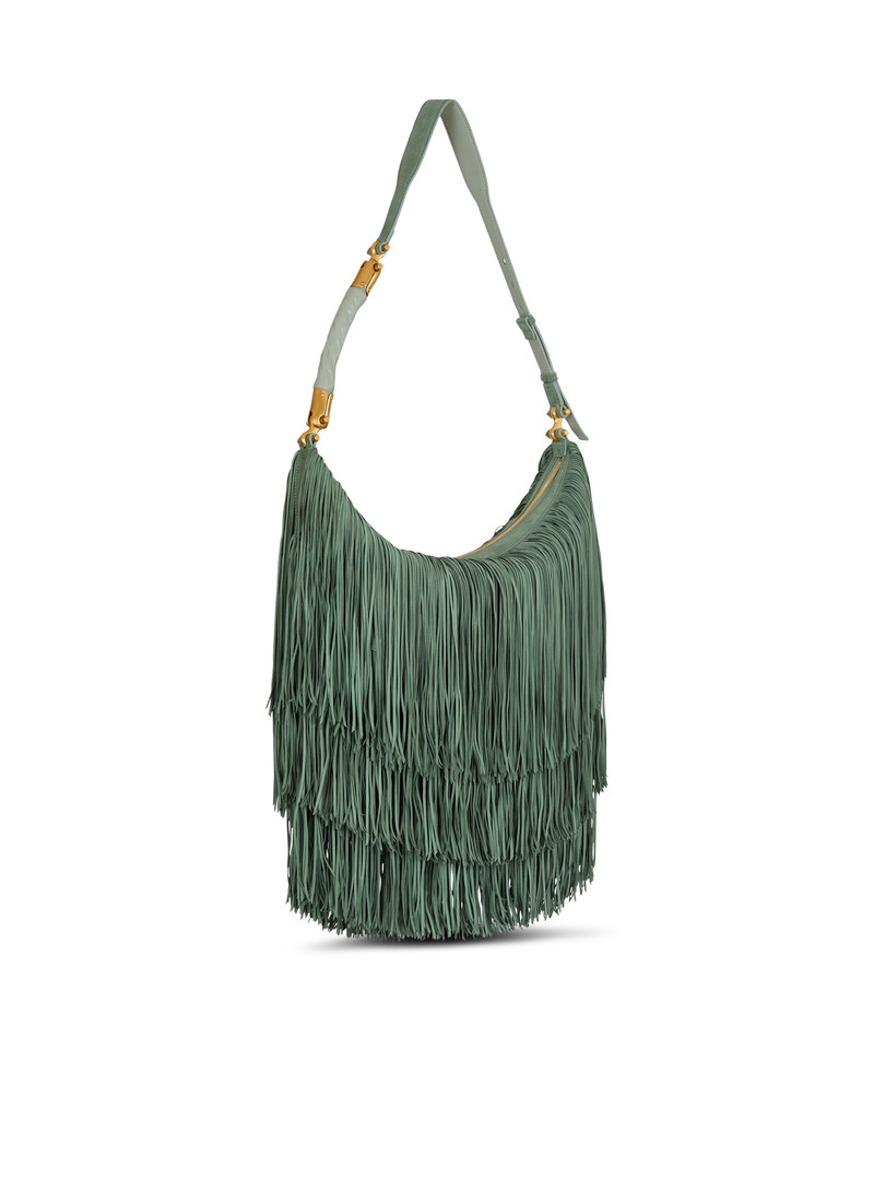Ébène Hobo Large fringed suede bag 5
