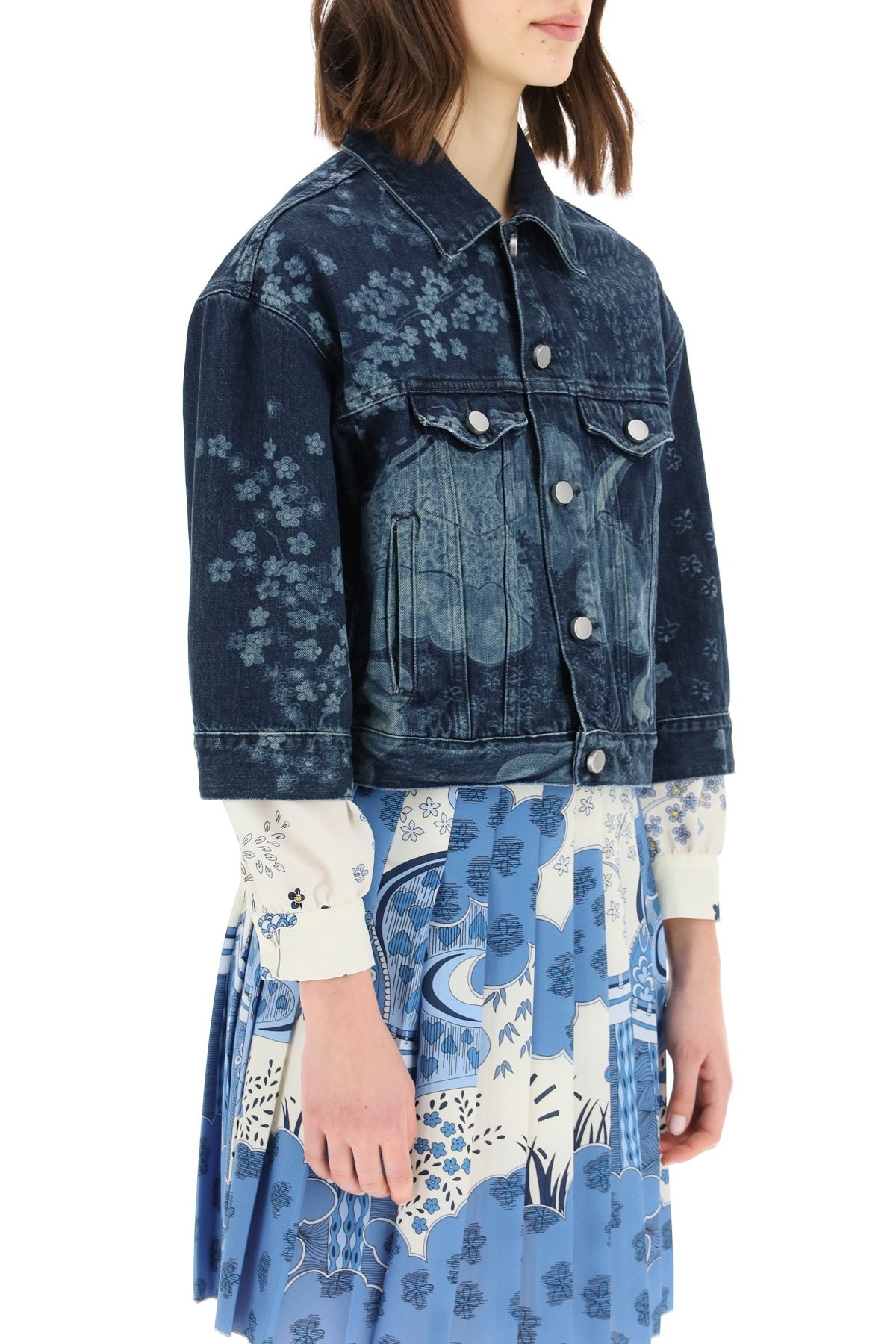 DENIM JACKET WITH LASER PRINT - 3