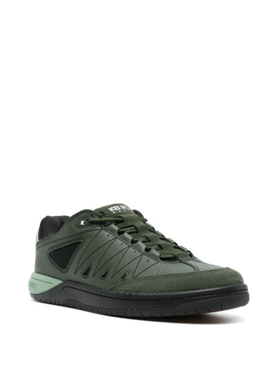 KENZO mesh-panelled leather sneakers outlook