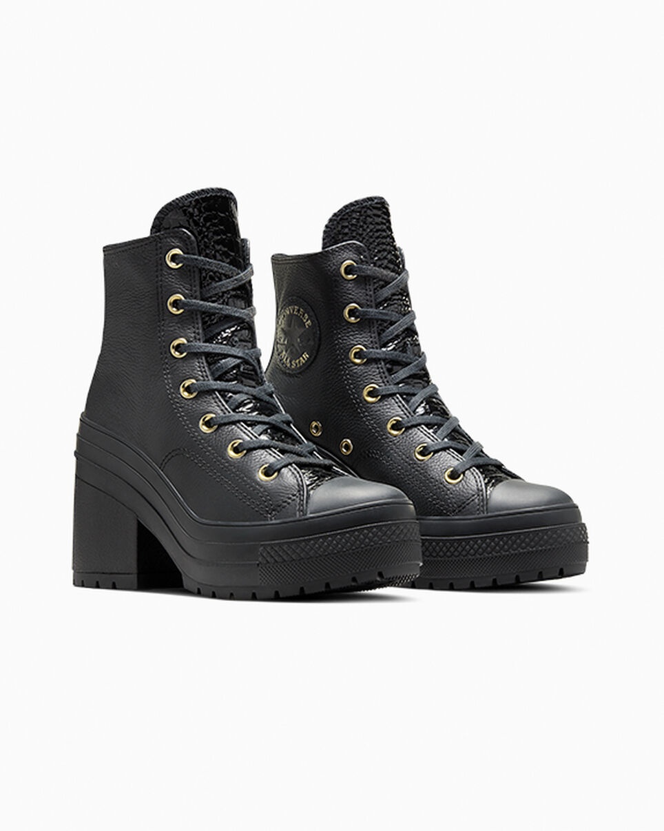 Chuck 70 De Luxe Heel Platform Leather - 5